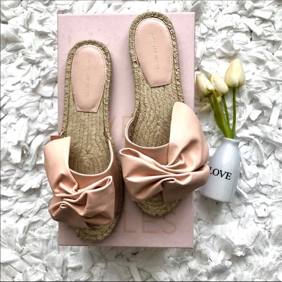 Avec Les Filles Gemma Pink Jute Leather Slide Size 7 NEW - Picture 5 of 8